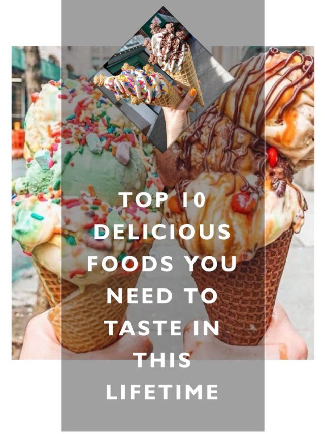 A colorful plate collage of famous foods from around the world.